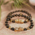 Mini Pixiu Feng Shui Bracelet | EARTH Element | Green Agate x 18k Gold